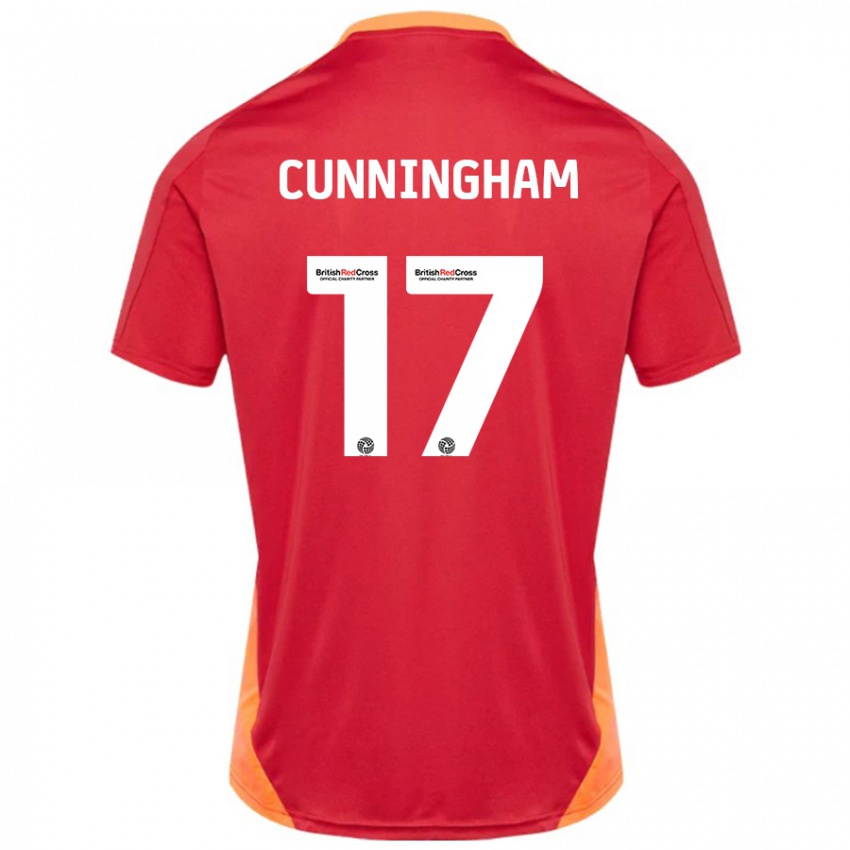 Enfant Maillot Zoe Cunningham #17 Bleu Blanc Cassé Tenues Extérieur 2024/25 T-Shirt Belgique