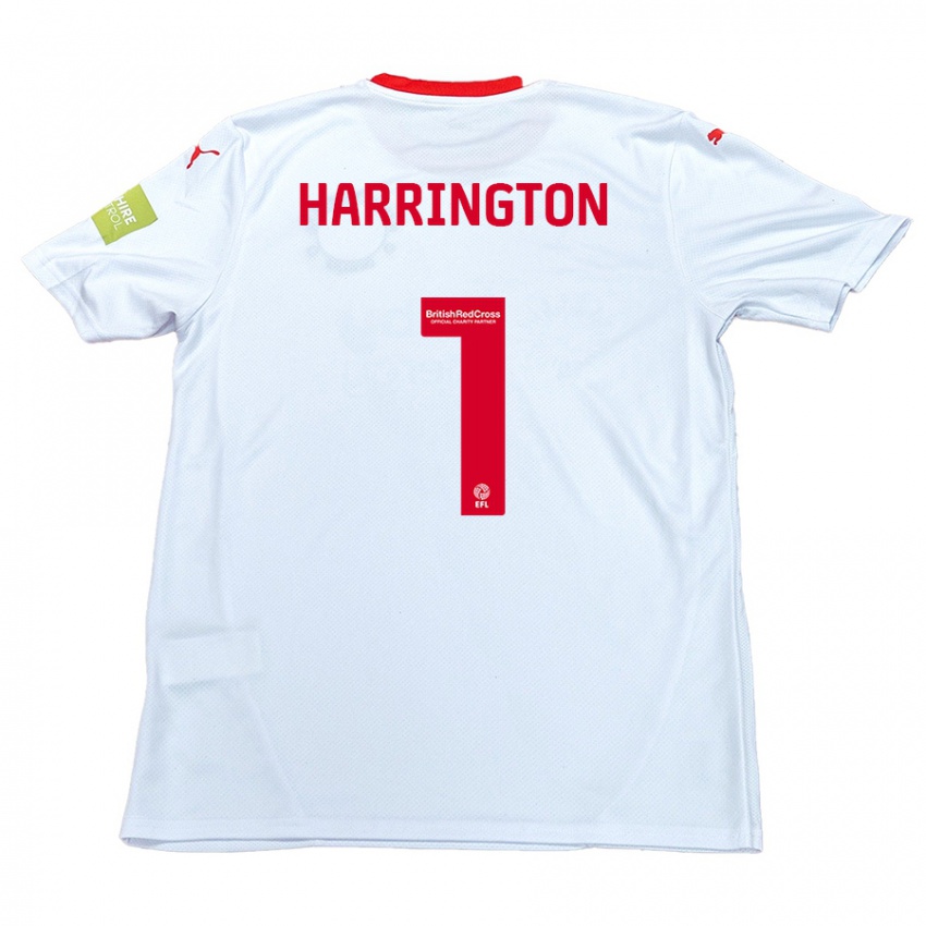 Enfant Maillot David Harrington #1 Blanc Tenues Extérieur 2024/25 T-Shirt Belgique