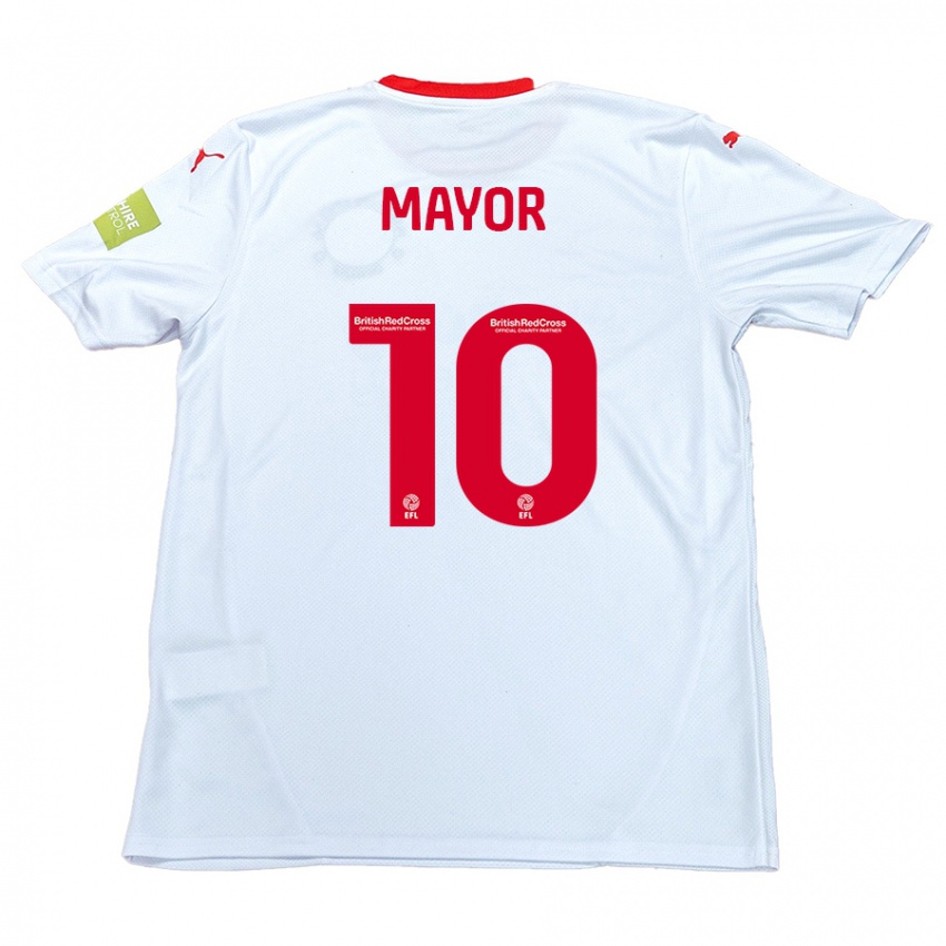 Enfant Maillot Danny Mayor #10 Blanc Tenues Extérieur 2024/25 T-Shirt Belgique