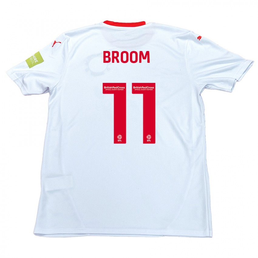 Enfant Maillot Ryan Broom #11 Blanc Tenues Extérieur 2024/25 T-Shirt Belgique