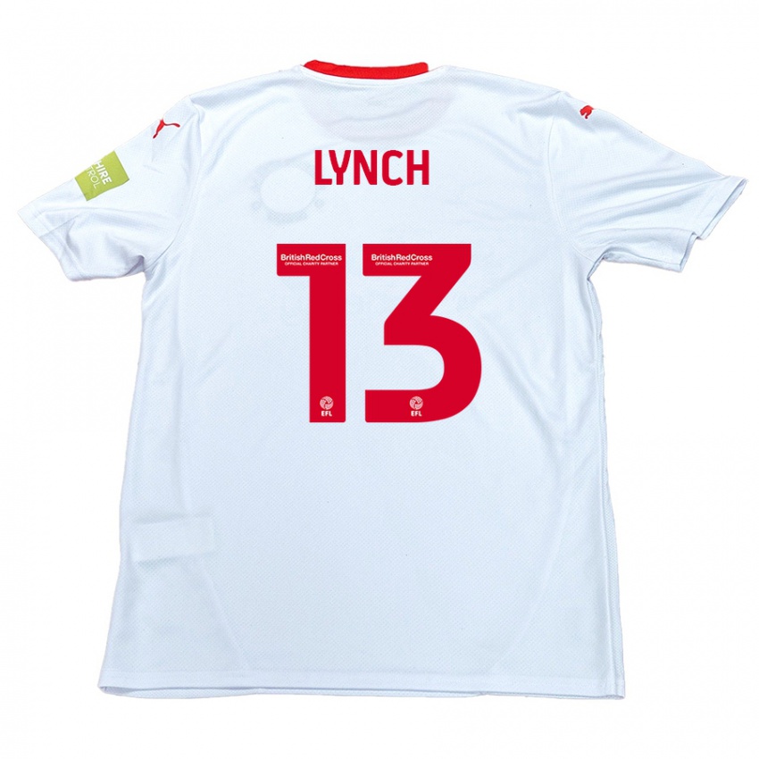 Enfant Maillot Jay Lynch #13 Blanc Tenues Extérieur 2024/25 T-Shirt Belgique