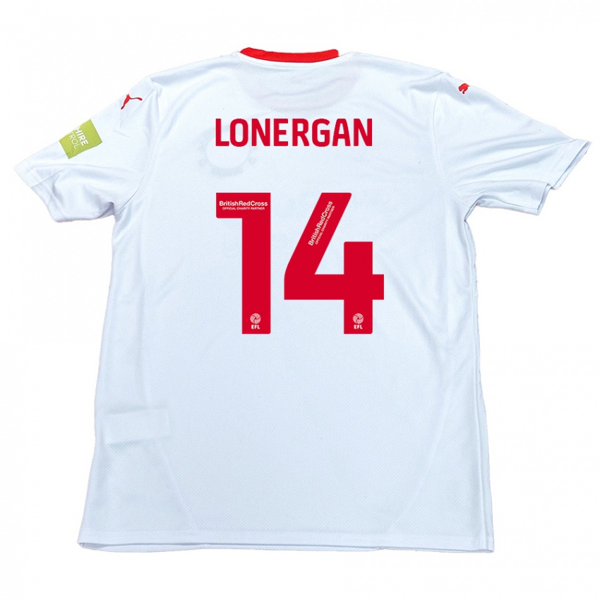 Enfant Maillot Tommy Lonergan #14 Blanc Tenues Extérieur 2024/25 T-Shirt Belgique