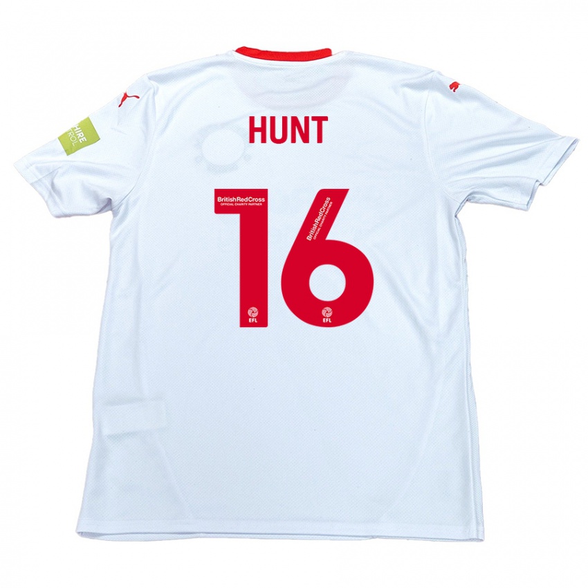 Enfant Maillot Mackenzie Hunt #16 Blanc Tenues Extérieur 2024/25 T-Shirt Belgique