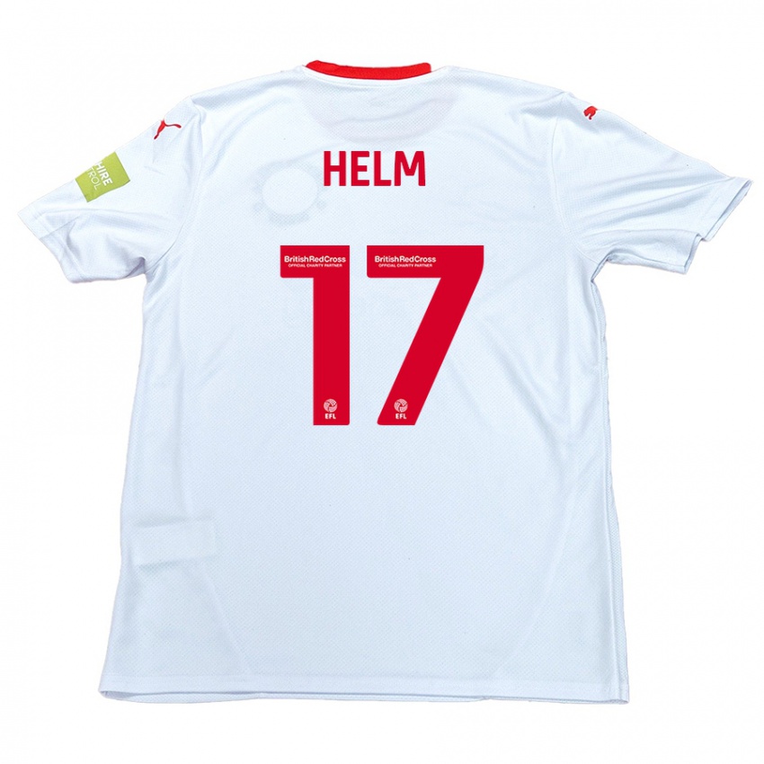 Enfant Maillot Mark Helm #17 Blanc Tenues Extérieur 2024/25 T-Shirt Belgique