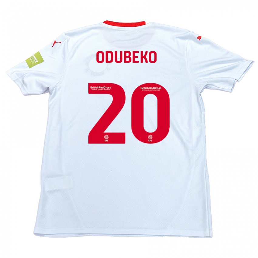 Enfant Maillot Mipo Odubeko #20 Blanc Tenues Extérieur 2024/25 T-Shirt Belgique