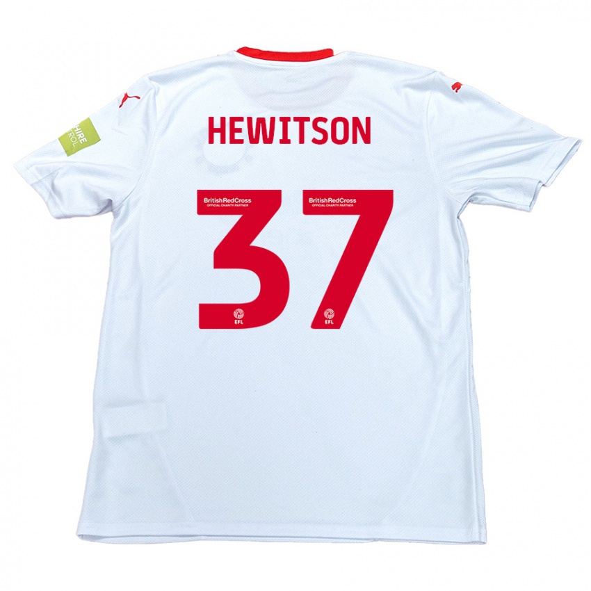 Enfant Maillot Luke Hewitson #37 Blanc Tenues Extérieur 2024/25 T-Shirt Belgique