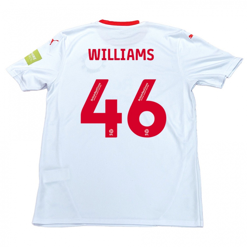 Enfant Maillot Theo Williams #46 Blanc Tenues Extérieur 2024/25 T-Shirt Belgique