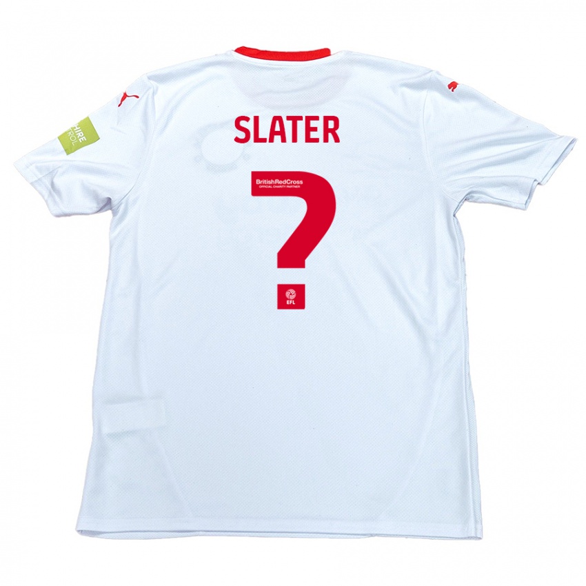 Enfant Maillot Adham Slater #0 Blanc Tenues Extérieur 2024/25 T-Shirt Belgique