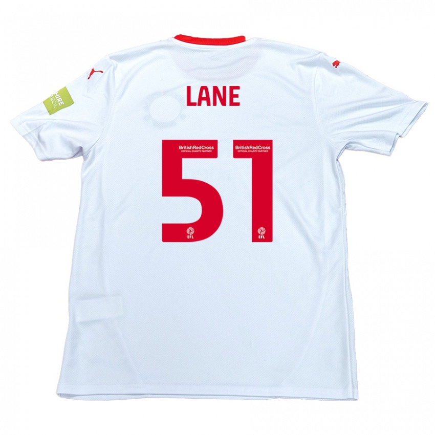 Enfant Maillot Mikey Lane #51 Blanc Tenues Extérieur 2024/25 T-Shirt Belgique