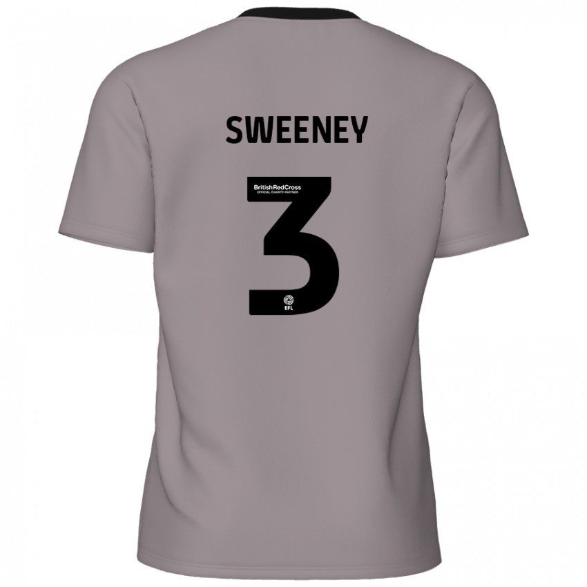 Enfant Maillot Jayden Sweeney #3 Gris Tenues Extérieur 2024/25 T-Shirt Belgique