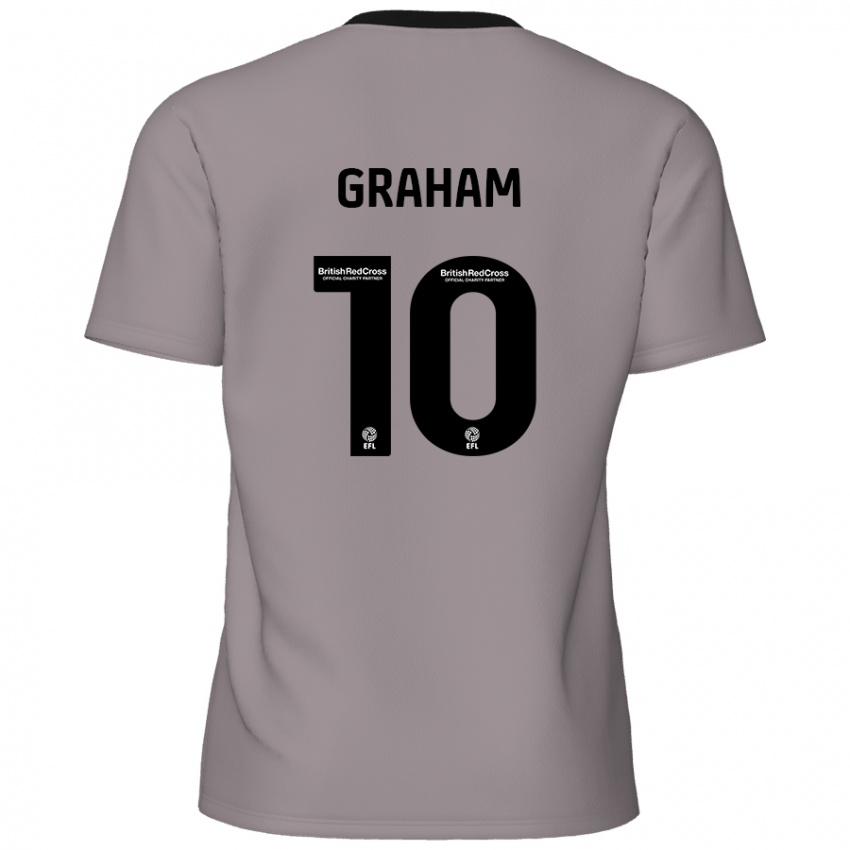 Enfant Maillot Jordan Graham #10 Gris Tenues Extérieur 2024/25 T-Shirt Belgique