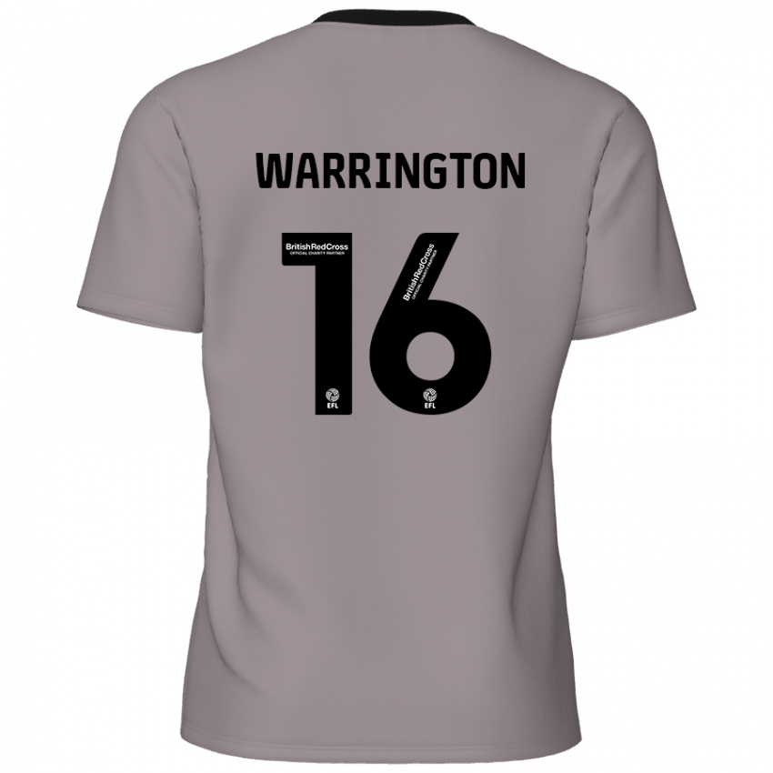 Enfant Maillot Lewis Warrington #16 Gris Tenues Extérieur 2024/25 T-Shirt Belgique