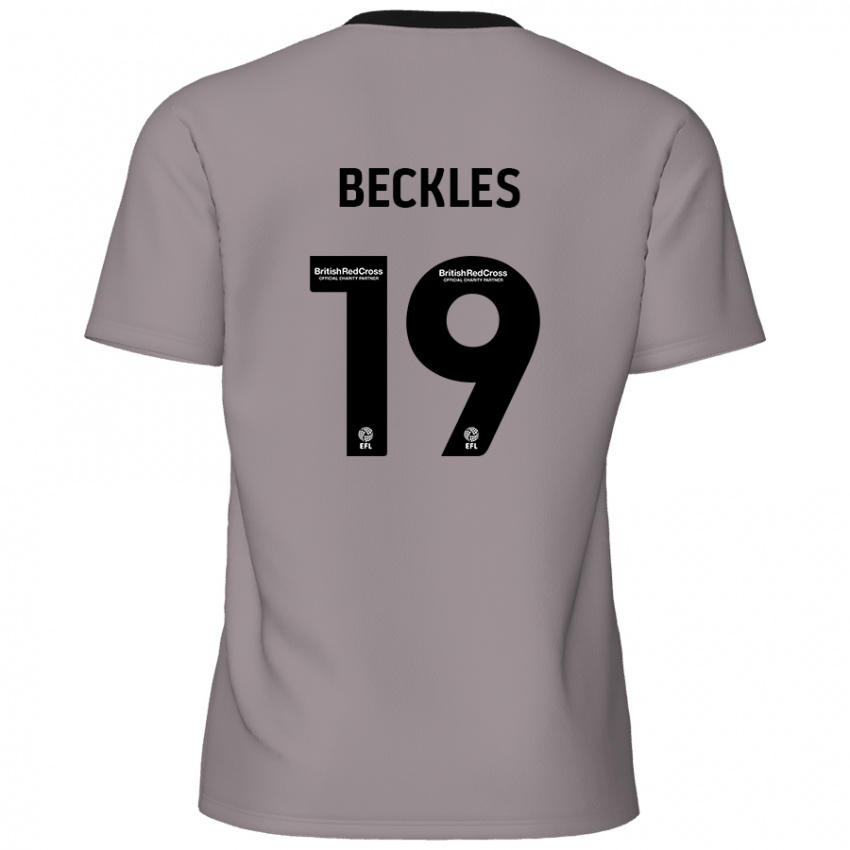 Enfant Maillot Omar Beckles #19 Gris Tenues Extérieur 2024/25 T-Shirt Belgique