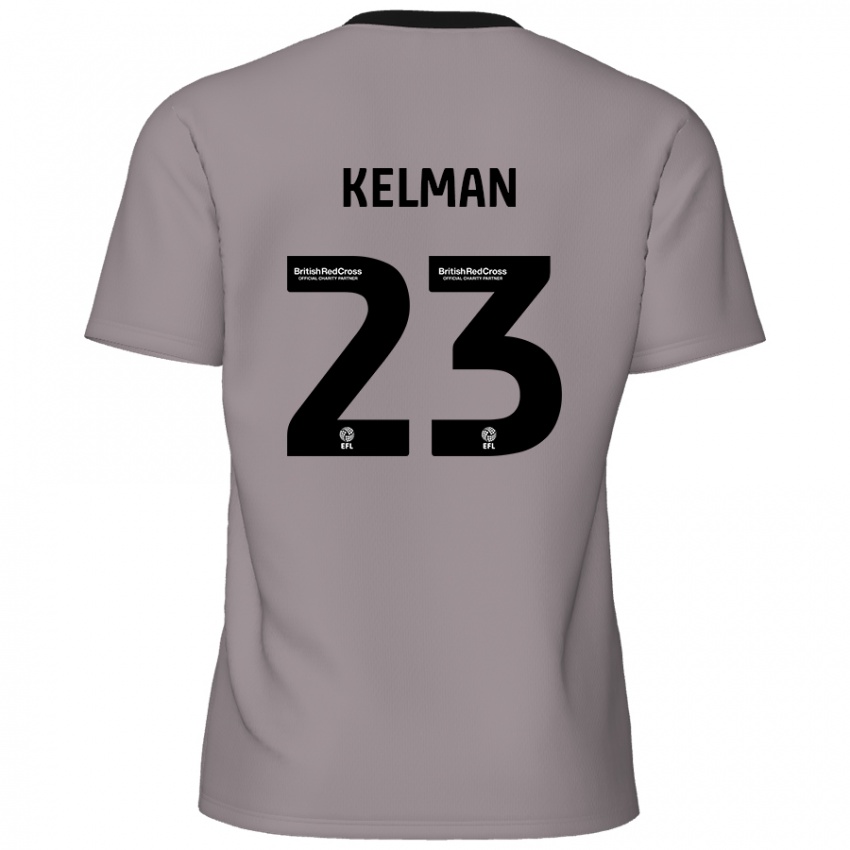 Kinderen Charlie Kelman #23 Grijs Uitshirt Uittenue 2024/25 T-Shirt België