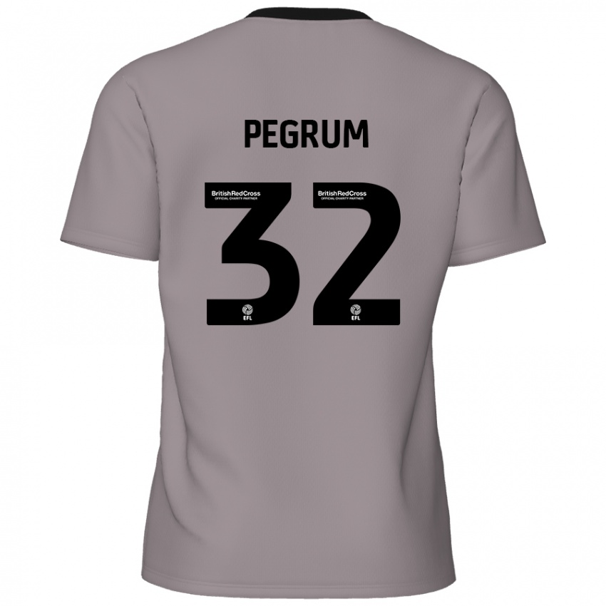 Enfant Maillot Charlie Pegrum #32 Gris Tenues Extérieur 2024/25 T-Shirt Belgique