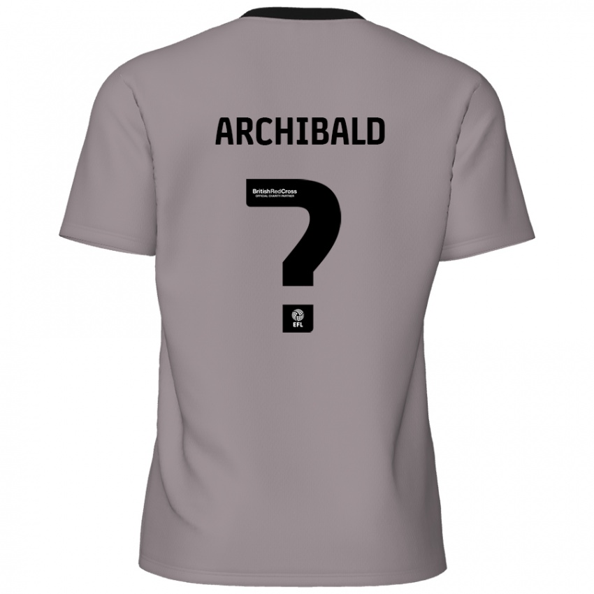 Enfant Maillot Aaron Archibald #0 Gris Tenues Extérieur 2024/25 T-Shirt Belgique