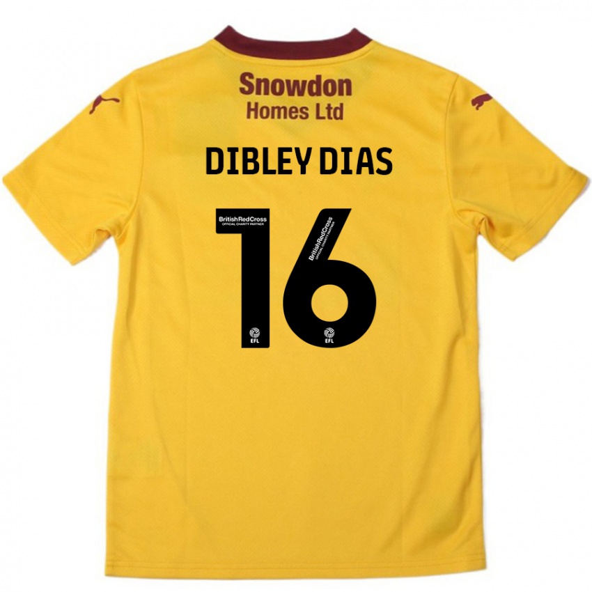 Kinderen Matt Dibley-Dias #16 Oranje Bordeauxrood Uitshirt Uittenue 2024/25 T-Shirt België