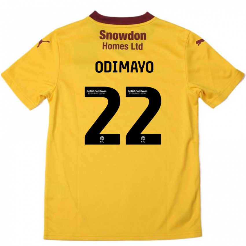 Kinderen Akin Odimayo #22 Oranje Bordeauxrood Uitshirt Uittenue 2024/25 T-Shirt België