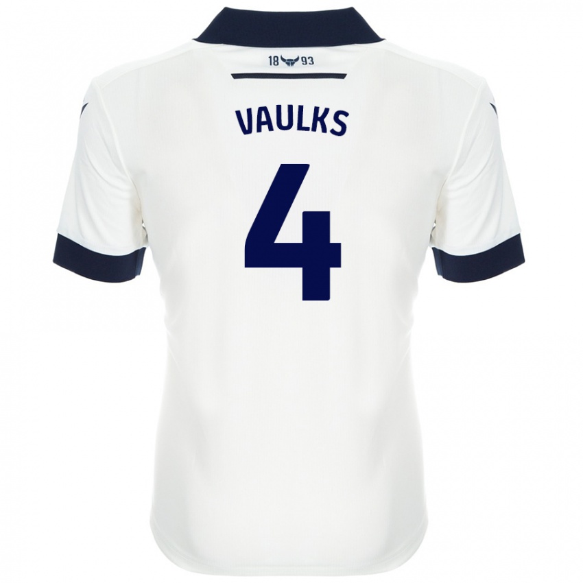 Kinderen Will Vaulks #4 Wit Marineblauw Uitshirt Uittenue 2024/25 T-Shirt België