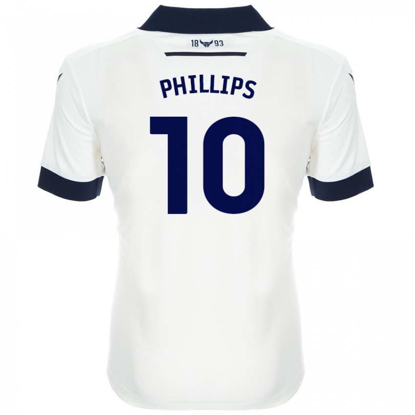 Kinderen Matt Phillips #10 Wit Marineblauw Uitshirt Uittenue 2024/25 T-Shirt België