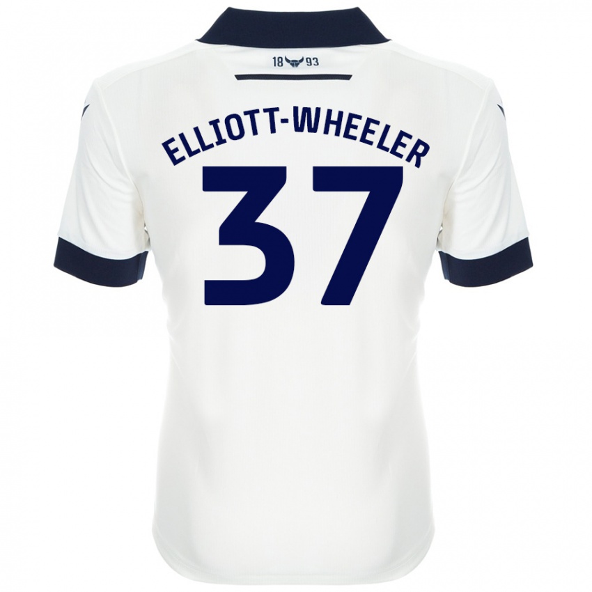 Kinderen Aidan Elliott-Wheeler #37 Wit Marineblauw Uitshirt Uittenue 2024/25 T-Shirt België