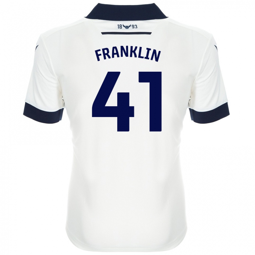 Kinderen George Franklin #41 Wit Marineblauw Uitshirt Uittenue 2024/25 T-Shirt België