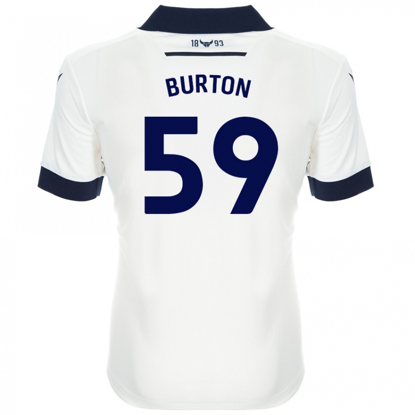 Kinderen Kasway Burton #59 Wit Marineblauw Uitshirt Uittenue 2024/25 T-Shirt België