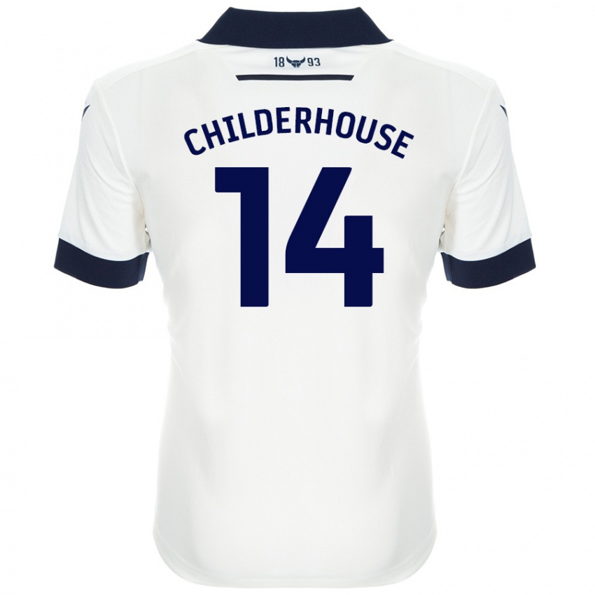 Kinderen Molly Childerhouse #14 Wit Marineblauw Uitshirt Uittenue 2024/25 T-Shirt België