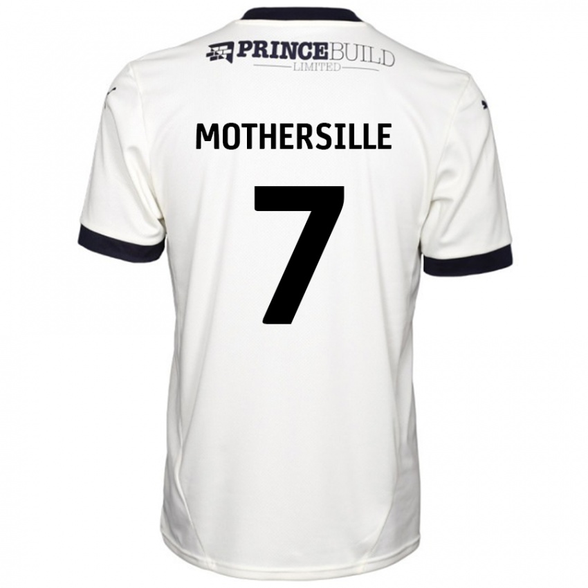 Enfant Maillot Malik Mothersille #7 Blanc Cassé Noir Tenues Extérieur 2024/25 T-Shirt Belgique