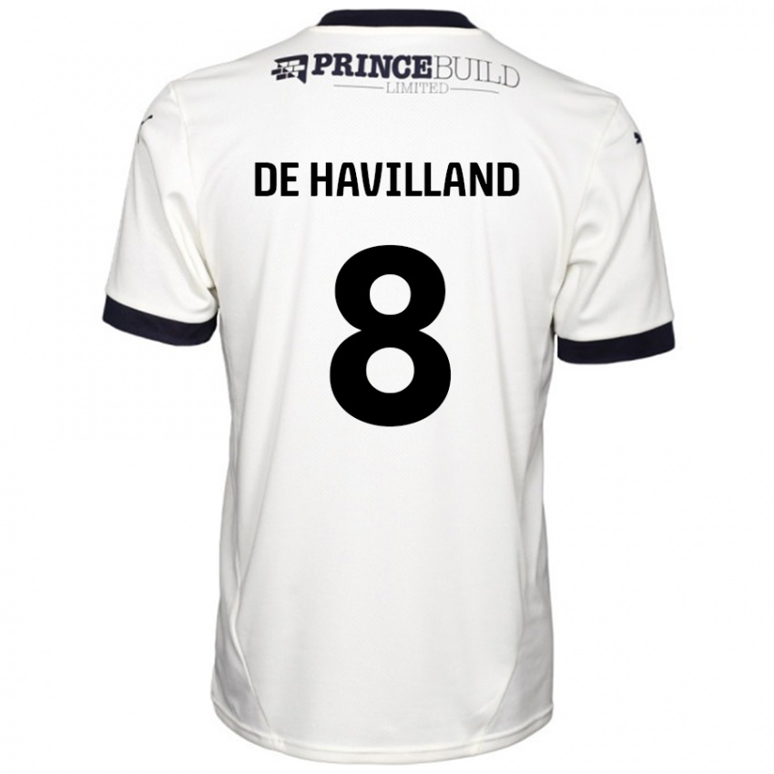 Enfant Maillot Ryan De Havilland #8 Blanc Cassé Noir Tenues Extérieur 2024/25 T-Shirt Belgique