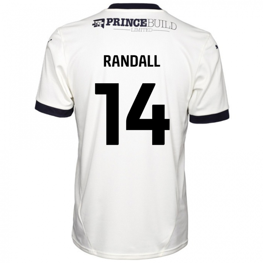 Enfant Maillot Joel Randall #14 Blanc Cassé Noir Tenues Extérieur 2024/25 T-Shirt Belgique