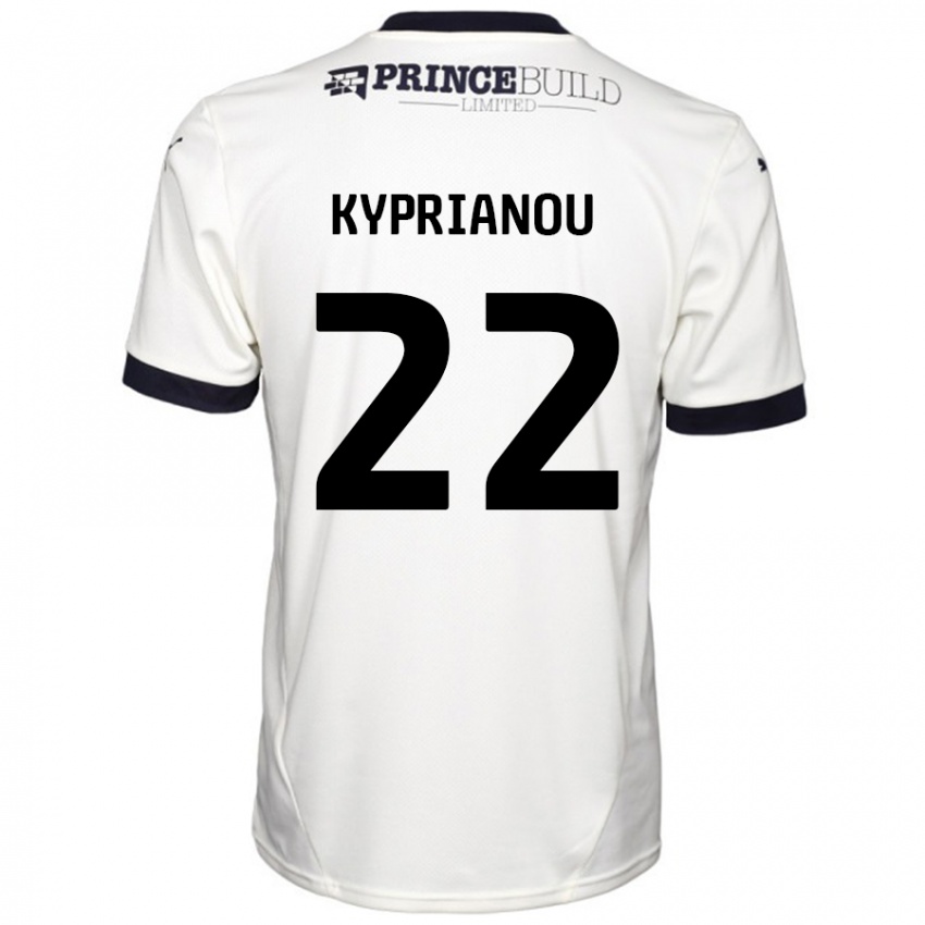 Enfant Maillot Hector Kyprianou #22 Blanc Cassé Noir Tenues Extérieur 2024/25 T-Shirt Belgique