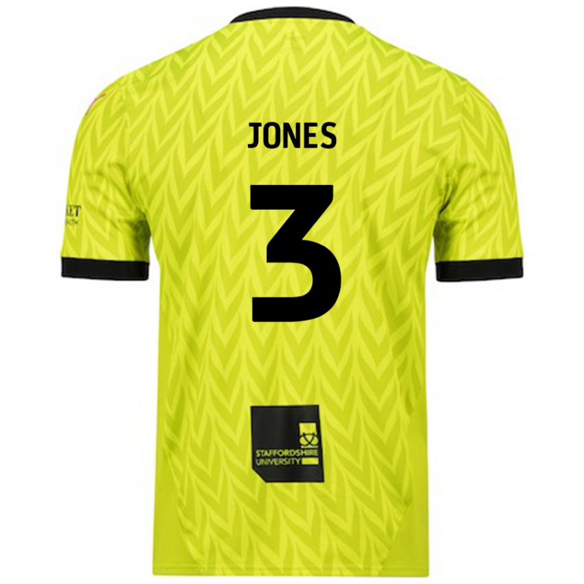 Enfant Maillot Dan Jones #3 Vert Fluo Tenues Extérieur 2024/25 T-Shirt Belgique