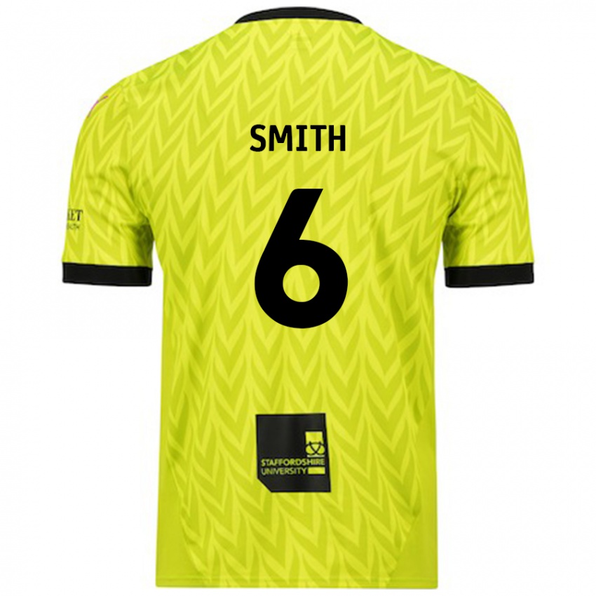 Enfant Maillot Nathan Smith #6 Vert Fluo Tenues Extérieur 2024/25 T-Shirt Belgique