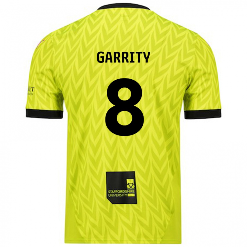 Enfant Maillot Ben Garrity #8 Vert Fluo Tenues Extérieur 2024/25 T-Shirt Belgique