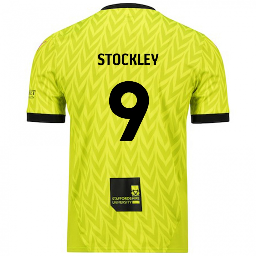 Enfant Maillot Jayden Stockley #9 Vert Fluo Tenues Extérieur 2024/25 T-Shirt Belgique