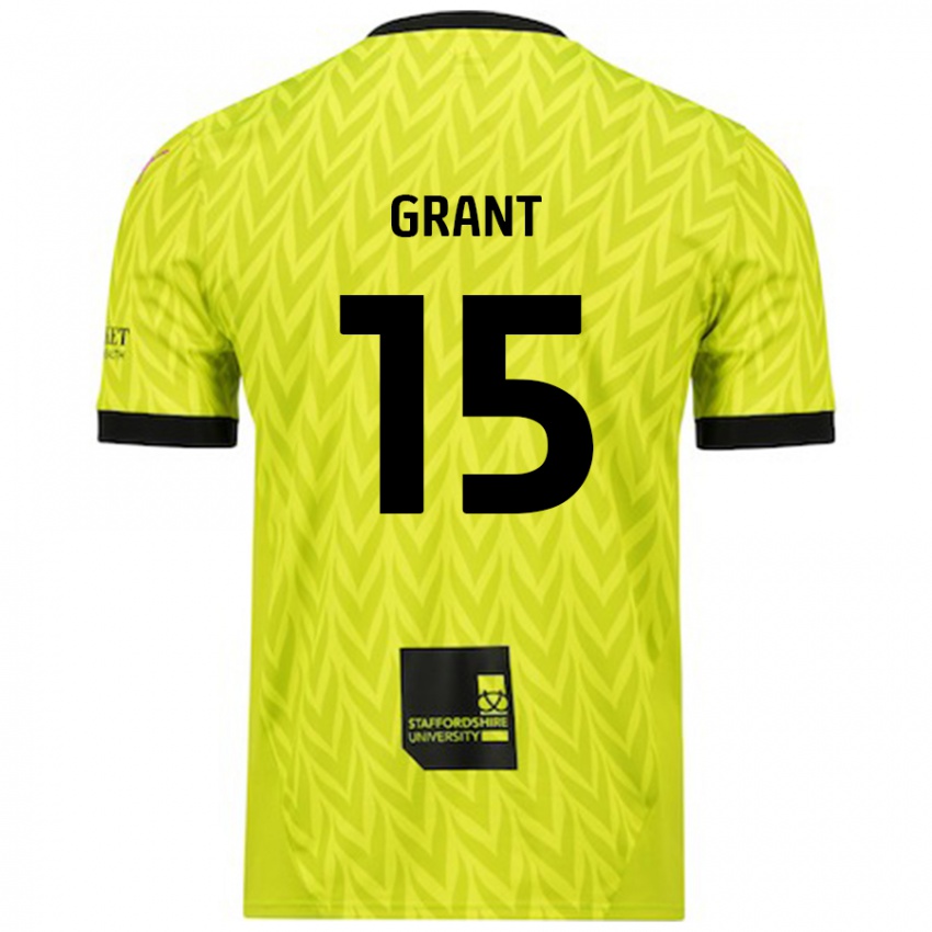 Enfant Maillot Conor Grant #15 Vert Fluo Tenues Extérieur 2024/25 T-Shirt Belgique