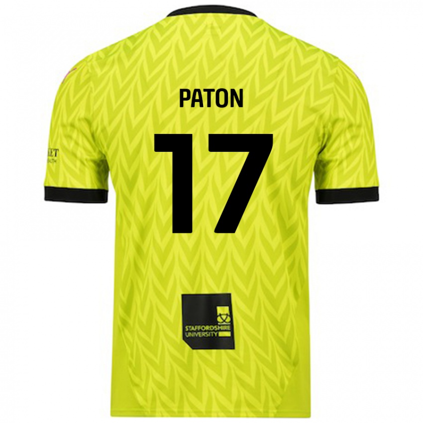 Enfant Maillot Ruari Paton #17 Vert Fluo Tenues Extérieur 2024/25 T-Shirt Belgique