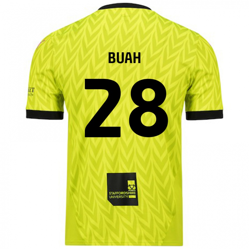 Enfant Maillot Andrew Buah #28 Vert Fluo Tenues Extérieur 2024/25 T-Shirt Belgique