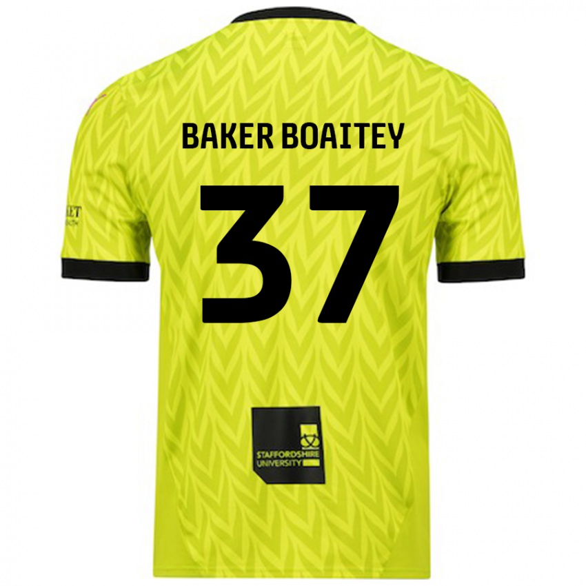 Enfant Maillot Benicio Baker-Boaitey #37 Vert Fluo Tenues Extérieur 2024/25 T-Shirt Belgique