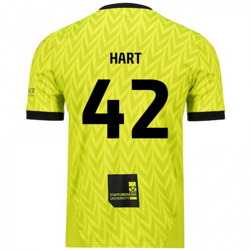 Enfant Maillot Sam Hart #42 Vert Fluo Tenues Extérieur 2024/25 T-Shirt Belgique