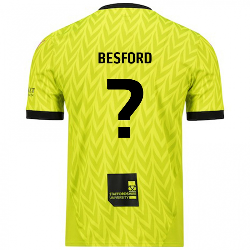 Enfant Maillot Callum Besford #0 Vert Fluo Tenues Extérieur 2024/25 T-Shirt Belgique