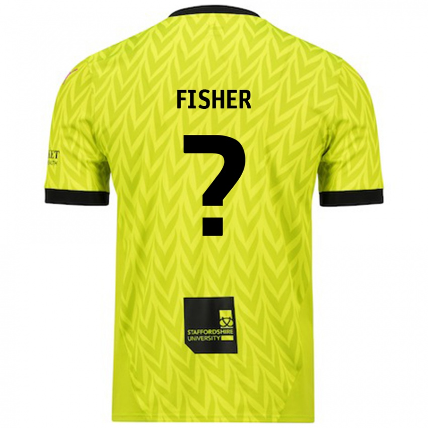 Enfant Maillot Elijah Fisher #0 Vert Fluo Tenues Extérieur 2024/25 T-Shirt Belgique