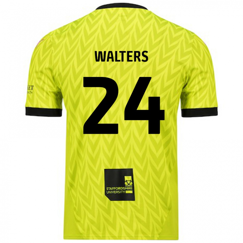 Enfant Maillot Rhys Walters #24 Vert Fluo Tenues Extérieur 2024/25 T-Shirt Belgique