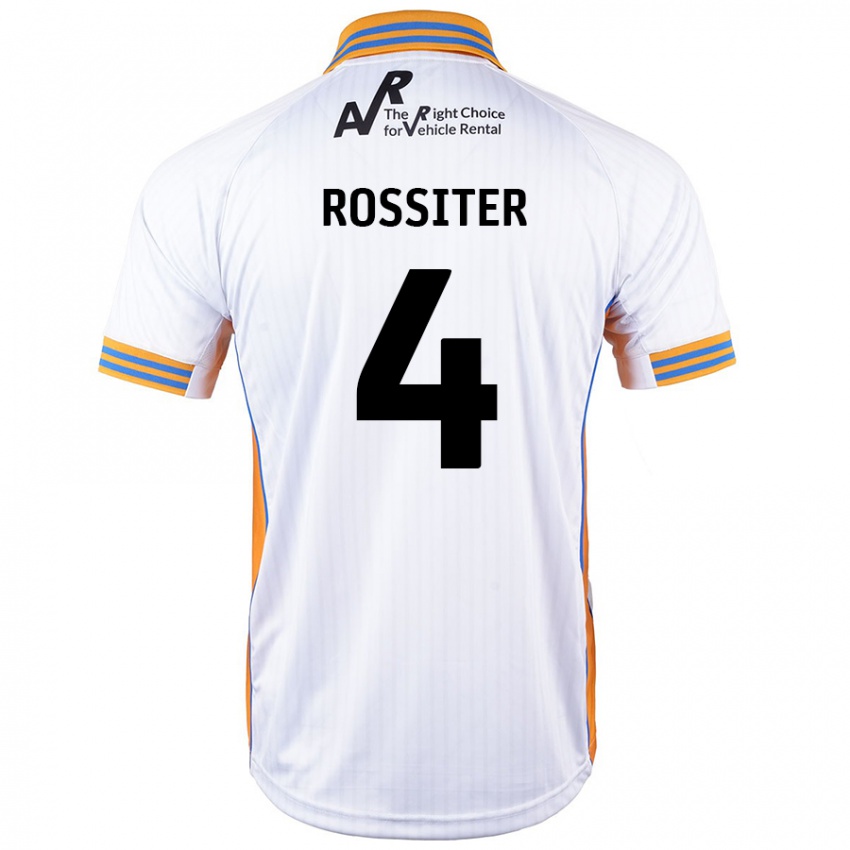 Enfant Maillot Jordan Rossiter #4 Blanc Tenues Extérieur 2024/25 T-Shirt Belgique