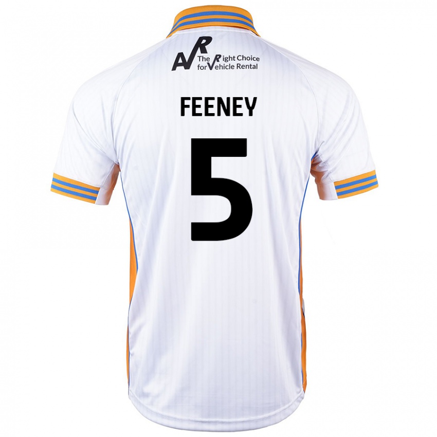 Enfant Maillot Morgan Feeney #5 Blanc Tenues Extérieur 2024/25 T-Shirt Belgique