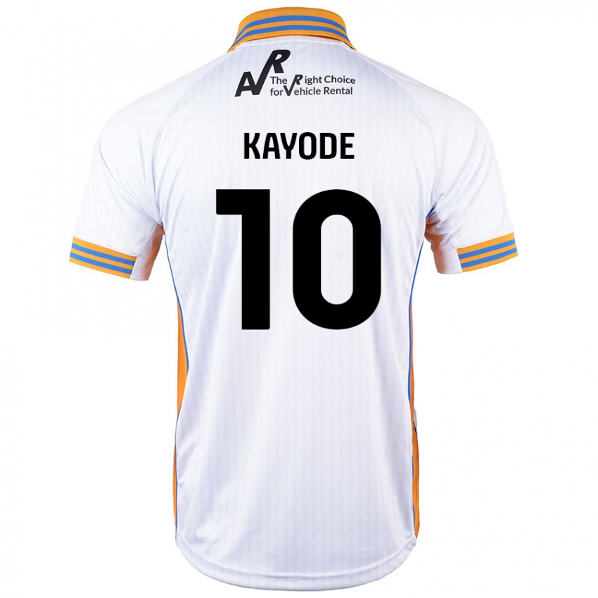 Enfant Maillot Joshua Kayode #10 Blanc Tenues Extérieur 2024/25 T-Shirt Belgique