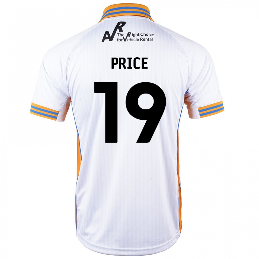 Enfant Maillot Jack Price #19 Blanc Tenues Extérieur 2024/25 T-Shirt Belgique