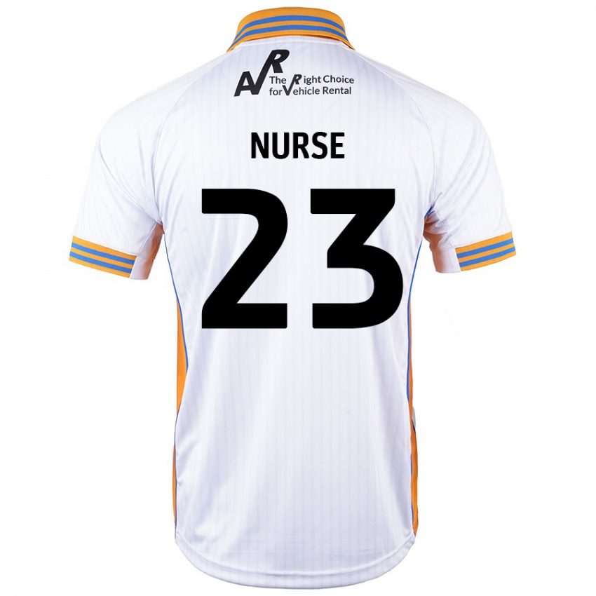 Enfant Maillot George Nurse #23 Blanc Tenues Extérieur 2024/25 T-Shirt Belgique