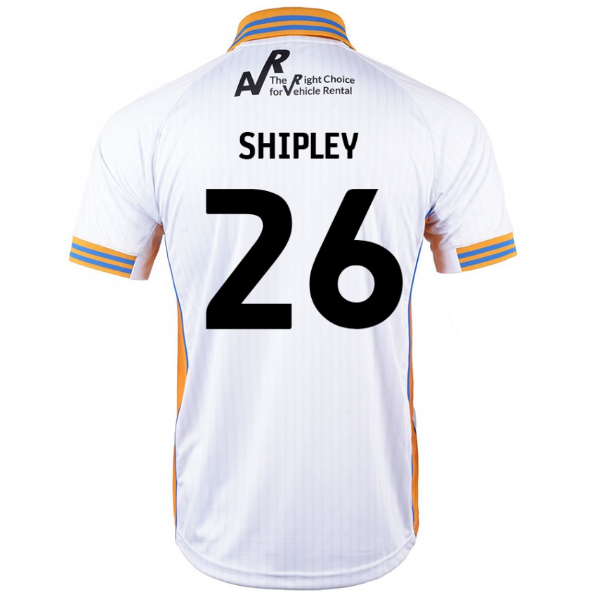 Enfant Maillot Jordan Shipley #26 Blanc Tenues Extérieur 2024/25 T-Shirt Belgique